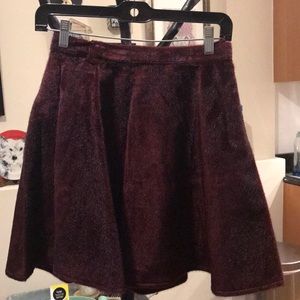 Maroon Fury High Waisted Skirt